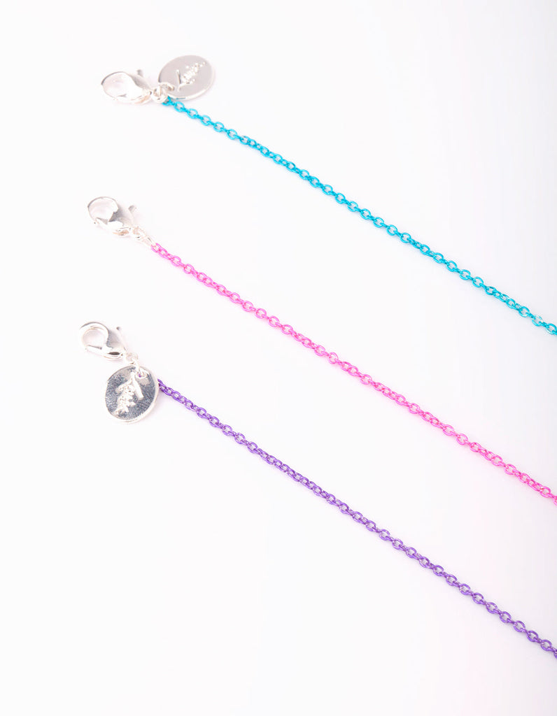 Kids Glitter Moon Best Friend Necklace Set