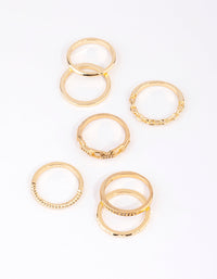 Gold Plated Stacking Rings with Diamantes - link has visual effect only