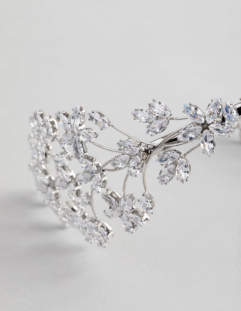 Rhodium Statement Flower Alice Band