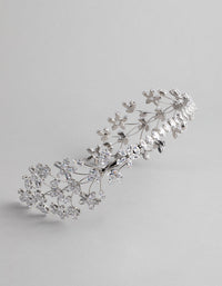 Rhodium Statement Flower Alice Band - link has visual effect only