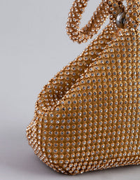 Gold Diamante Triangular Purse - link has visual effect only