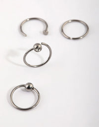 Titanium Mixed Nose Ring 4-Pack - link has visual effect only