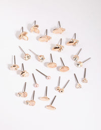 Rose Gold Garden Stud Earring 12-Pack - link has visual effect only
