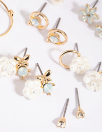 Gold Garden Stud Earring 8-Pack - link has visual effect only