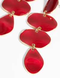 Gold Irregular Disc Drop Earrings - link has visual effect only