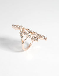 Rose Gold Diamante Petal Ring - link has visual effect only