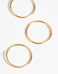 Gold-Plated Surgical Steel Nose Ring 4-Pack - link has visual effect only