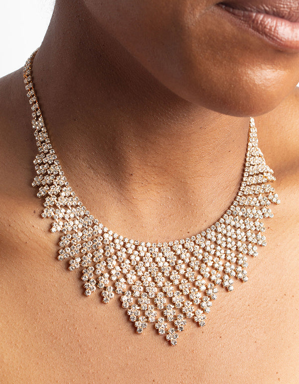 Diamante Drop Statement Necklace | Karen Millen