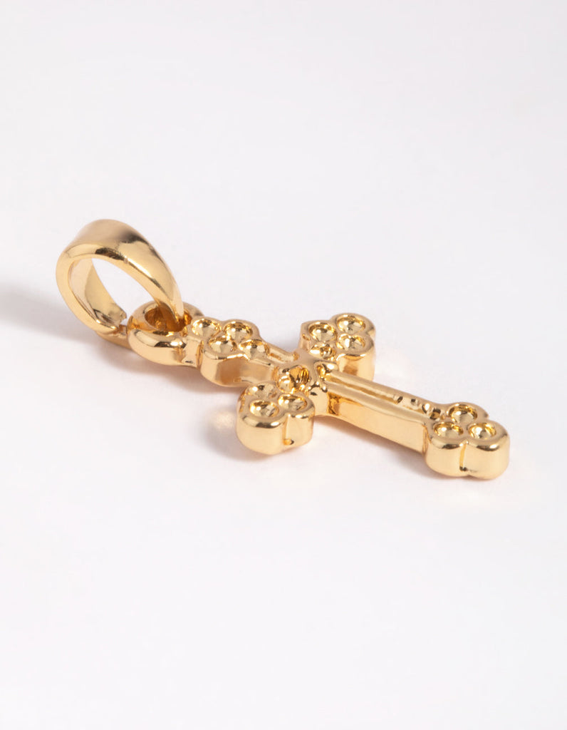 Gold Plated Antique Cross Charm