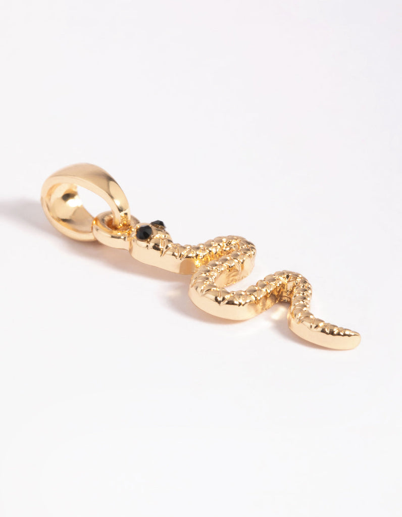 Gold Plated Snake Charm