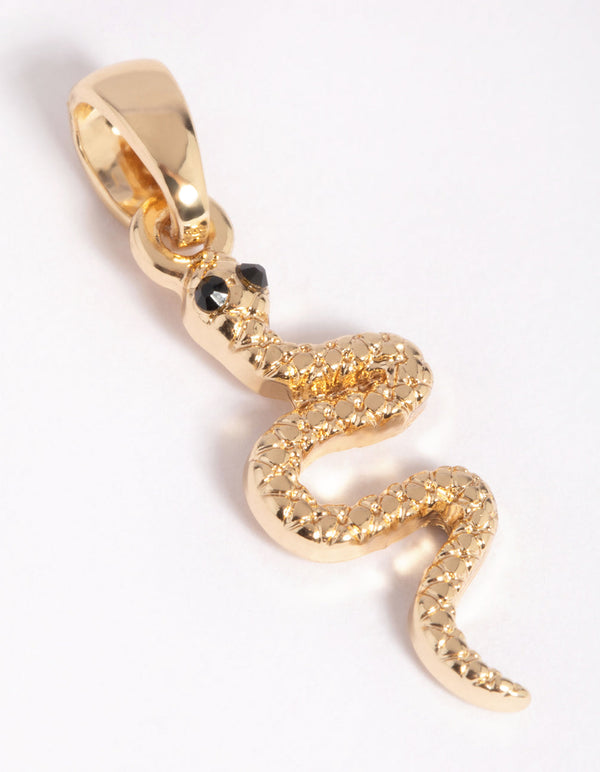 Gold Plated Snake Charm