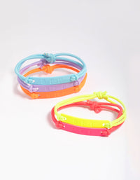 Kids Fluro Best Friend Stretch Bracelets - link has visual effect only