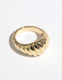 Gold RIbbed Ring - link has visual effect only