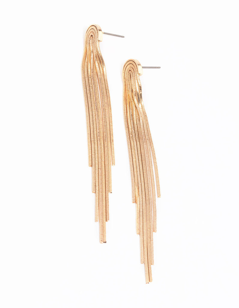 Gold Waterfall Drop Earrings