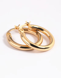 Gold Plated Thin Hoop Earrings - link has visual effect only