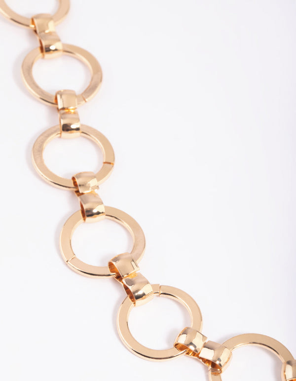 Gold Double Circle Link Belt - Lovisa