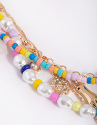 90s Colourful Beaded Necklace - link has visual effect only