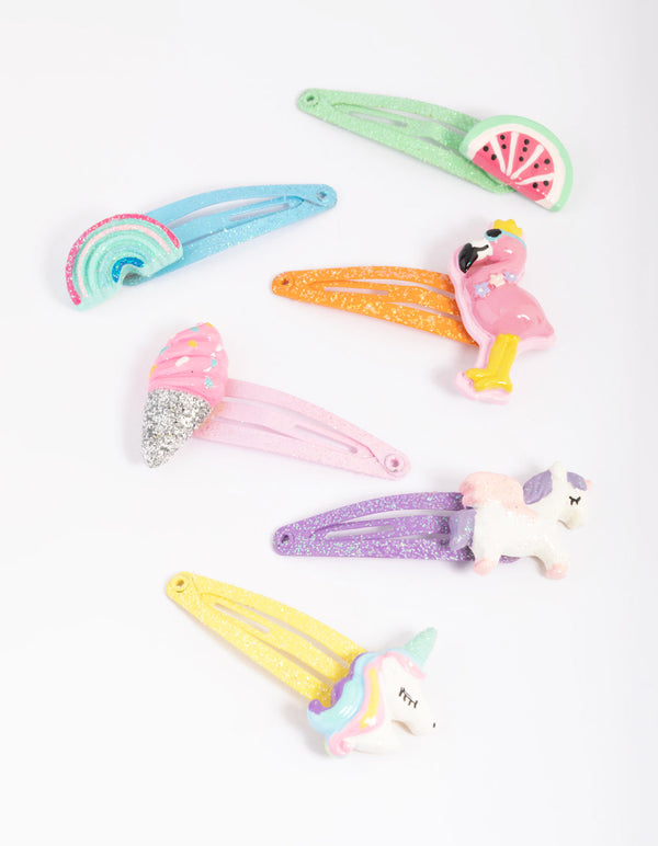 Rainbow Summer Fun Snap Clips