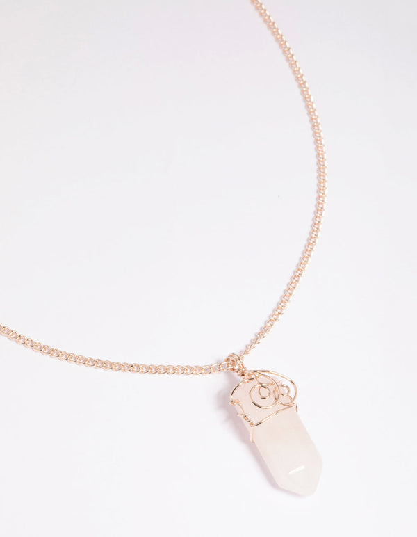 Rose Quartz Shard Necklace