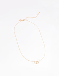 Gold Interlocked Heart Necklace - link has visual effect only