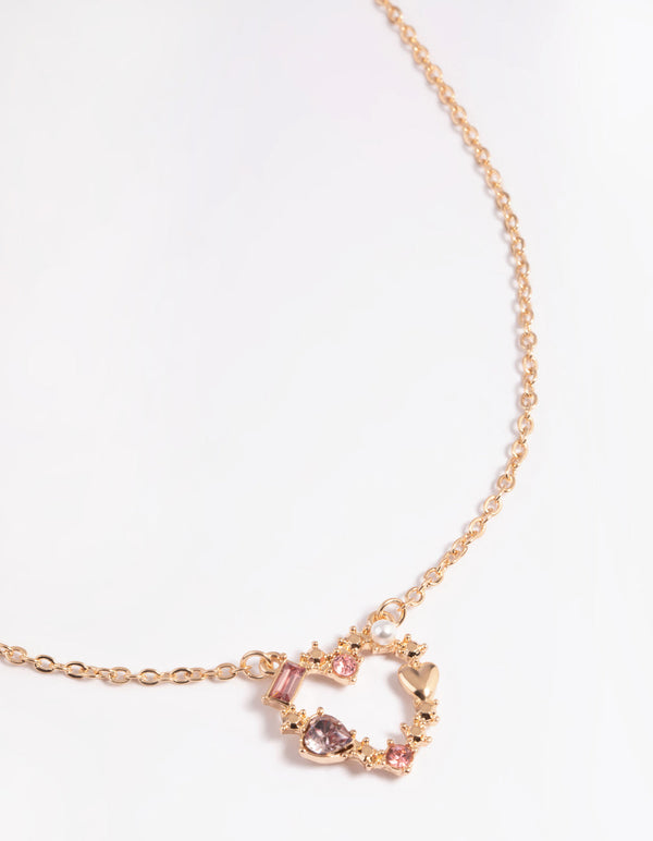 Rose Gold Pearl Smile Necklace - Lovisa