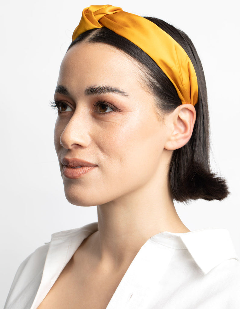 Yellow Twisted Knot Headband