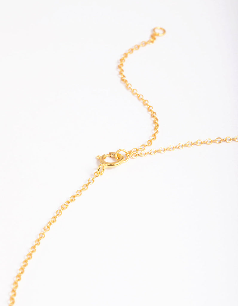 Gold Plated Sterling Silver Freshwater Pearl Row Choker