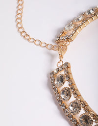 Gold Diamante Collar Choker - link has visual effect only