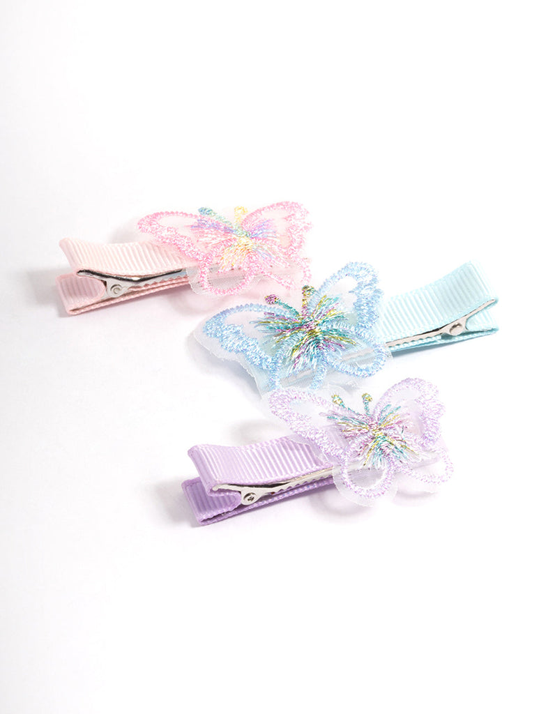 Kids Fabric Butterfly Clips Pack