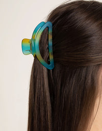 Green Ombre Rounded Claw Clip - link has visual effect only