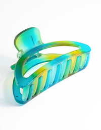 Green Ombre Rounded Claw Clip - link has visual effect only