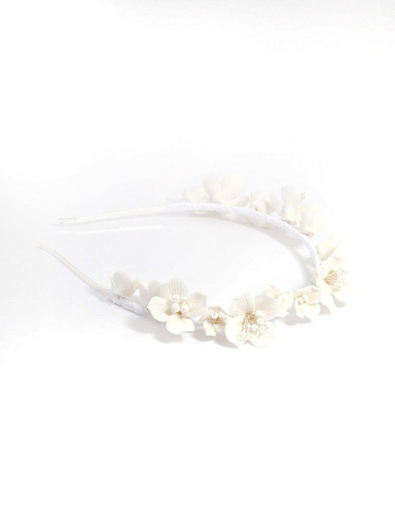 White Flower Headband