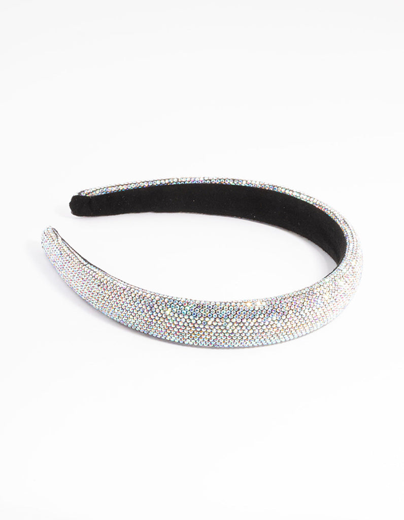 Fabric Diamante Padded Headband