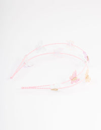 Kids Glitter Butterfly Headband 2-Row - link has visual effect only