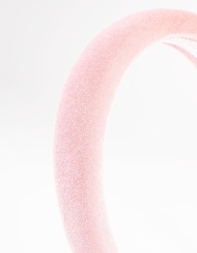 Kids Fabric Basic Pink Padded Headband