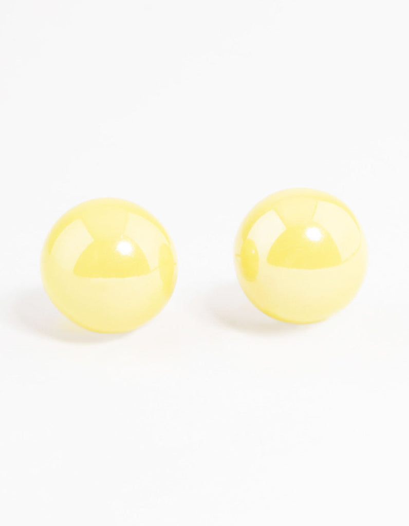 Shiny Ball Stud Earrings