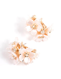 Gold Mini Flower Hoop Earrings - link has visual effect only