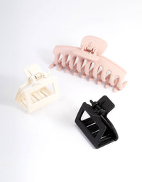 Blush Multi-Coloured Hair Claw Clips Pack - link has visual effect only