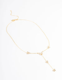 Gold Plated Diamante Butterfly Necklace - link has visual effect only