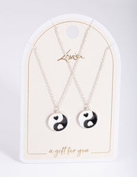 Silver Heart Yin & Yang Necklace Pack - link has visual effect only