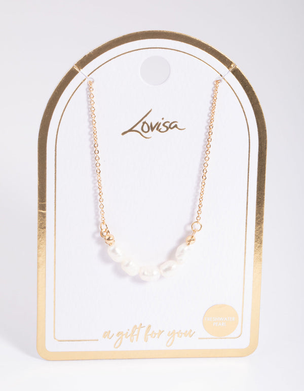 Silver Plated Freshwater Pearl Short Necklace - Lovisa
