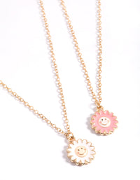 Gold Happy Flower Necklace Pack - link has visual effect only