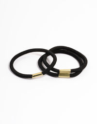 Black Fabric Multi Clamp Hair Tie Pack - link has visual effect only