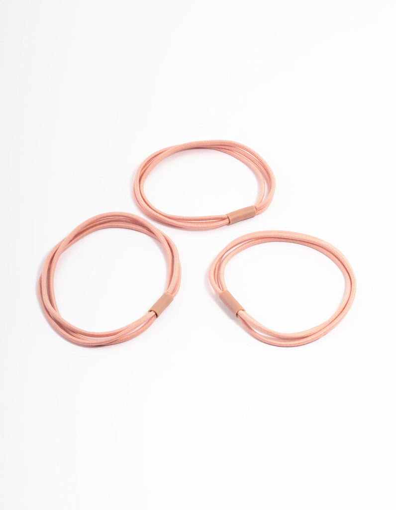 Blush Fabric Hair Tie Pack