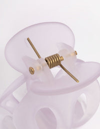 Lilac Three Prong Mini Hair Claw Clip - link has visual effect only