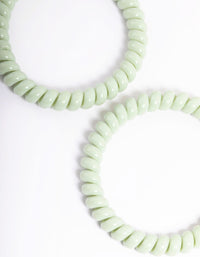 Green Plastic Narrow Hair Spiral Pack - link has visual effect only