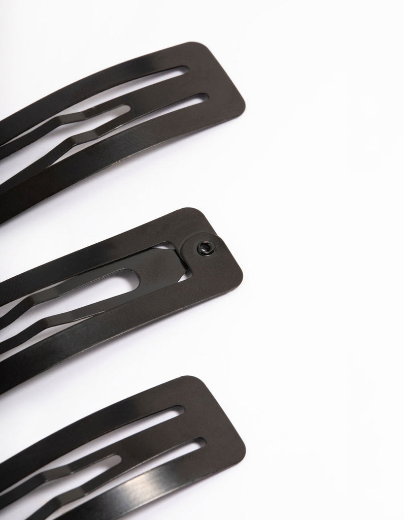 Coated Black Large Rectangle Snap Clip Pack