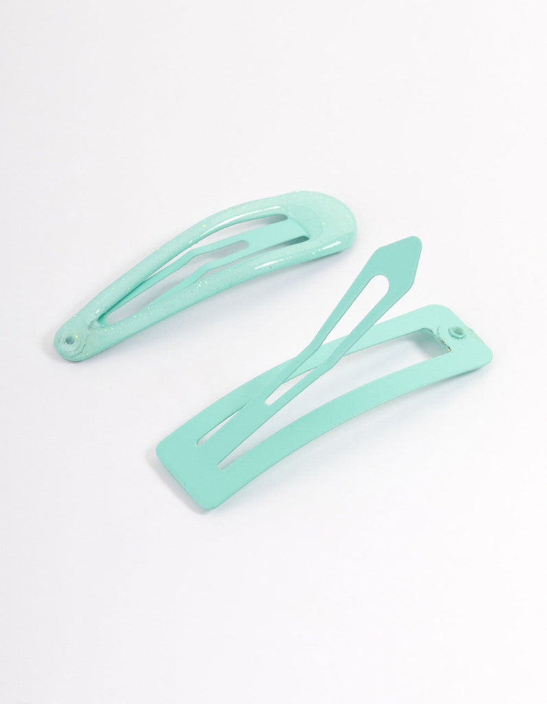 Coated Teal Mixed Bubble Snap Clip Pack