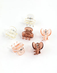 Plastic Open Mini Claw Clip 6-Pack - link has visual effect only
