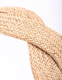 Nautral fabric Woven Twisted Headband - link has visual effect only